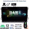 DAB+ Autoradio Android 13 GPS Für VW Golf 5 6 Passat Touran Polo 9N Tiguan T5