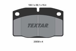 TEXTAR Bremsbelagsatz, Scheibenbremse 2093903 für LOTUS OPEL