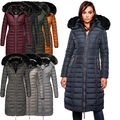 Navahoo Damen Winterjacke Steppjacke Winter Jacke lang Stepp warm Teddyfell B670