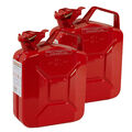 2er Set 5 Liter Benzinkanister Metall GGVS m. Sicherungsstift ROT Metallkanister