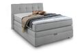 Boxspringbett Bett 140x200 Schlafzimmer Doppelbett mit Bettkasten AMELIE Grau