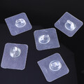  5 Stück/Packung selbstklebende Wandhaken, robuste, transparente Wandaufhängung