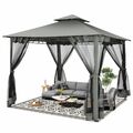 Pavillon 3x3 m Wasserdicht Gartenzelt Faltpavillon Partyzelt Zelt UV-Schutz 50+