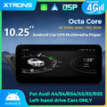10,25" GPS Navi 4G Für Audi A4 B8 A5 Multimedia Android 14 Autoradio WIFI DSP