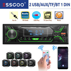 ESSGOO MP3 Player 1 DIN Autoradio Bluetooth Freisprech ID3tag 2 USB SD AUX-IN