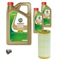 BOSCH Ölfilter 7 L Castrol EDGE FST 5W-30 LL für VW Golf VII 2.0 GTI