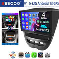 2G+32G Autoradio Für Toyota Aygo Citroen C1 Peugeot 107 Android 13 GPS Navi WIFI