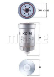 Kraftstofffilter Anschraubfilter KC 80 KNECHT für LAND ROVER PEUGEOT VW AUDI