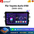 Carplay Android 13 Autoradio Für Toyota Auris E150 06-2012 GPS DAB+ WIFI 6+128GB