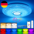 Led Deckenleuchte Dimmbar,Rgb Farbwechsel Deckenlampe Mit Fernbedienung,Sternenh