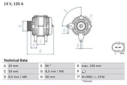 BOSCH Generator Für AUDI A2 SEAT Arosa SKODA Fabia VW Lupo 0986042810