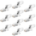 10x Netzwerk Stecker CAT7 CAT6A RJ45 LAN Netzwerkstecker vergoldet Crimpstecker