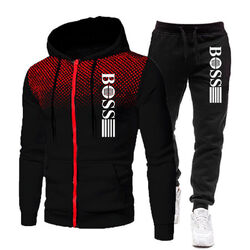 HerrenTrainingsanzug Set Hoodie Jacke Kapuzen Sweatshirt Jogginghose Sportanzug