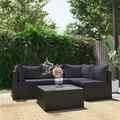 Gartensofa mit Auflagen Sessel Gartenmöbel Sofa Lounge Poly Rattan Loungesofa