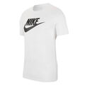 Nike T Shirt Herren Rundhals mit Motiv aus 100% Baumwolle schwarz grau 