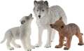 Schleich 42472 - Wild Life, Wolfsmutter mit Welpen, Waldtiere