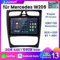 64GB Android 13 Autoradio GPS NAVI CarPlay RDS Für Mercedes Benz CLK Klasse W209