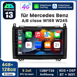 9" Android 13 Autoradio GPS Für Benz A/B Klasse Sprinter Viano VW Crafter 6+128G