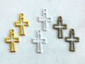 5x Anhänger KREUZ *Charms Religion Glaube Kruzifix Cross Schmuck Basteln Auswahl