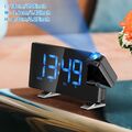 LED FM Radiowecker mit Projektion Digital Funkuhr USB Tischuhr Alarm Funkwecker