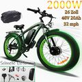 BAOLUJIE 26 Zoll Elektrofahrrad Mountainbike 2000W Doppelmotor E-bike 48V 20AH