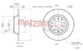 2x METZGER Bremsscheibe Lack/Ks/Ms für AUDI/SEAT/SKODA/VW HA 6110046