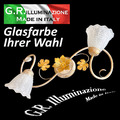 Deckenlampe modern vintage Deckenleuchte Elfenbein Gold 2 L. Küche Bad AUTUNNO