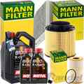 MANN INSPEKTIONSPAKET+7L MOTUL 5W-30 MOTORÖL passend für AUDI A4 B8 A5 8T 8F 3.0