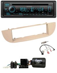 Kenwood Bluetooth DAB CD Lenkrad USB Autoradio für Fiat 500 ab 2007 perlgrau bei