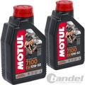 2x 1Liter MOTUL 7100 10W-50 MOTORRAD MOTOR-ÖL JASO MA2 4-Takt SYNTHETISCH