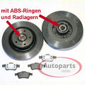 Für Renault Laguna 3 III - Bremsscheiben Bremsbeläge Radlager ABS Ringe für hint