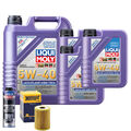 Motoröl 5W40 LIQUI MOLY Leichtlauf High Tech 8L+HENGST Ölfilter +Spülung