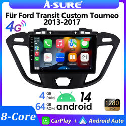 Android 14 Autoradio für Ford Transit Tourneo Custom 2013-2019 GPS NAVI Carplay