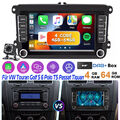 7" DAB+ Android 13 4+64G Autoradio GPS Für VW GOLF 5 6 Tiguan Touran Carplay Cam