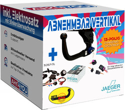 AUTOHAK AHK für Seat Toledo 05-09 vert. abnehmbar + 13-pol JAEGER ES SPEZ