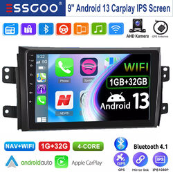 Autoradio 32G Android13 CarPlay GPS Nav RDS KAM Für Suzuki SX4 Fiat Sedici 06-13