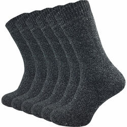 6 Paar Herren Thermo Norweger Socken | Wollsocken | Wintersocken | Vollplüsch