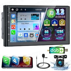 Autoradio 8 Kern 7" 2 Din Android 13 CarPlayGPS Navi DSP WIFI 6G+128G + Kam DAB