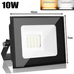 2x LED Fluter Außen Strahler Flutlicht Scheinwerfer Garten Lampe Werkstattlampe