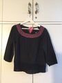 Odd Molly Bluse Gr. 2 M Gr. 38/40  schwarz gesmokt, top!