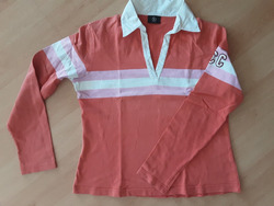 BOGNER Shirt Polokragen Gr. 40/42 orange-flieder-weiß