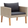 Gartensofa Poly Rattan Schwarz Sofa Lounge Couch Gartenmöbel 1/2/3er vidaXL