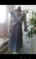 Shirt Kleid Jersey Kleid Handmade Stiefelkleid Midikleid gerafft Gr 36