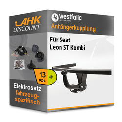 Für Seat Leon ST Kombi 17- WESTFALIA Anhängerkupplung starr + 13polig E-Satz KITWESTFALIA starr 317131600001 & TRAIL-TEC