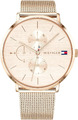 Tommy Hilfiger Multi Zifferblatt Quarz Uhr Für Damen Mit Roségoldfarbenes Edelst