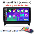 Für Audi TT MK2 8J 2006-2014 9" Android12 Autoradio Carplay GPS 2+32GB WIFI RDS