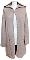 Marc O'Polo Damen Strickjacke mit Kapuze Größe M lang beige 100% Baumwolle