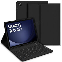 QWERTZ Tastatur Maus Hülle für Samsung Galaxy Tab A7 A8 A9+ S9 FE S8 S7 S6 Lite