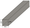 Vierkantrohr blank Stahl S235JR - Eisen Metall Stange Profil Quadrat Rechteck