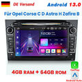 Für Opel Corsa C D Astra H Zafira B Autoradio DVD 4+64GB Carplay Android 13 GPS 